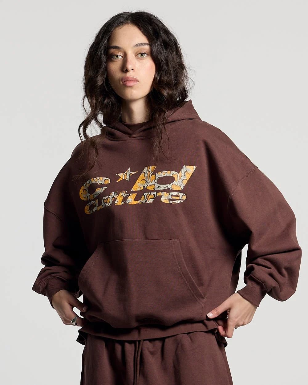 WILD SNAKE HOODIE BROWN 5