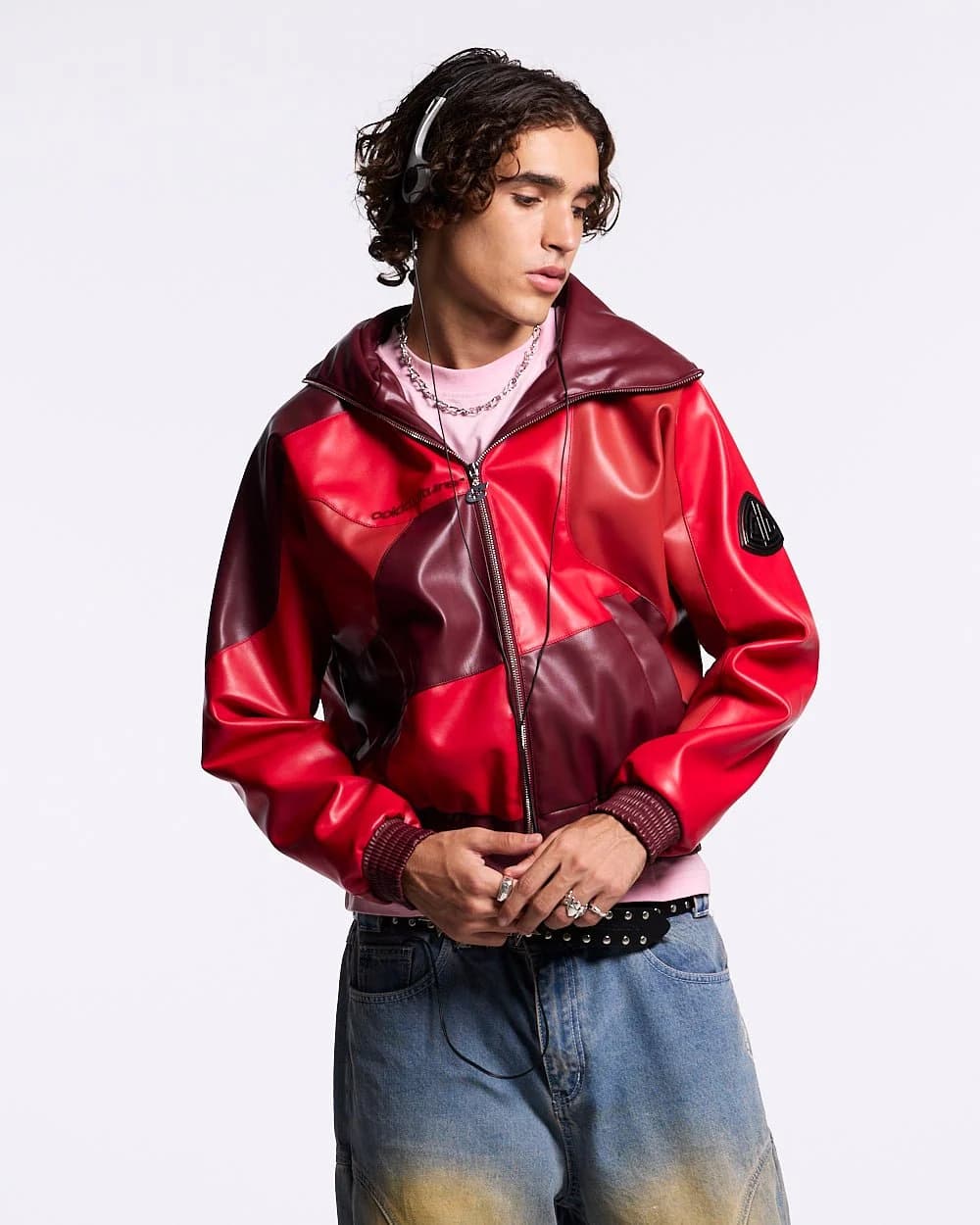 ROUTE JACKET RED AND BURGUNDY 2