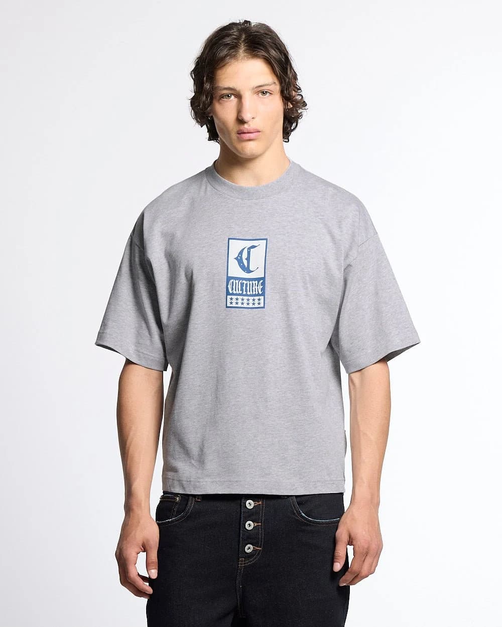 GOTHIC CURVED TEE GREY 3