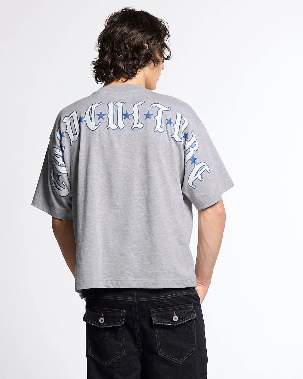 GOTHIC CURVED TEE GREY 2