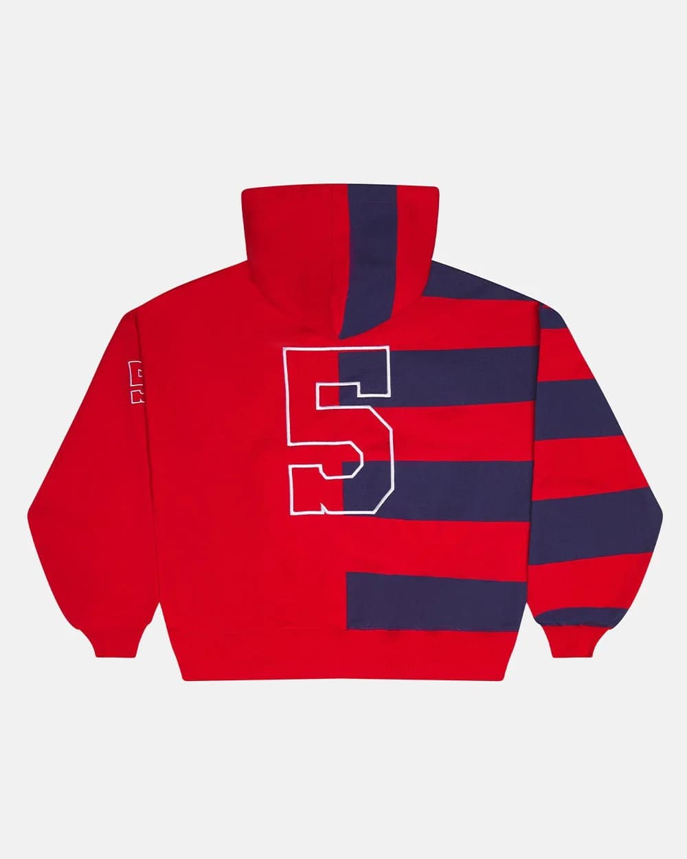 BARNA ZIP HOODIE RED & DARK BLUE 3