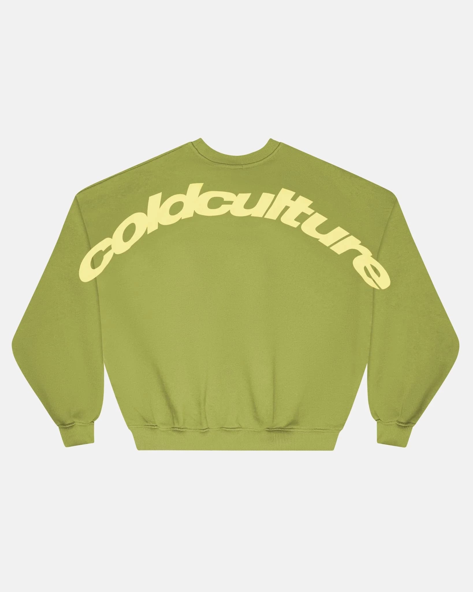 CURVED CREWNECK LIGHT GREEN by COLD CULTURE