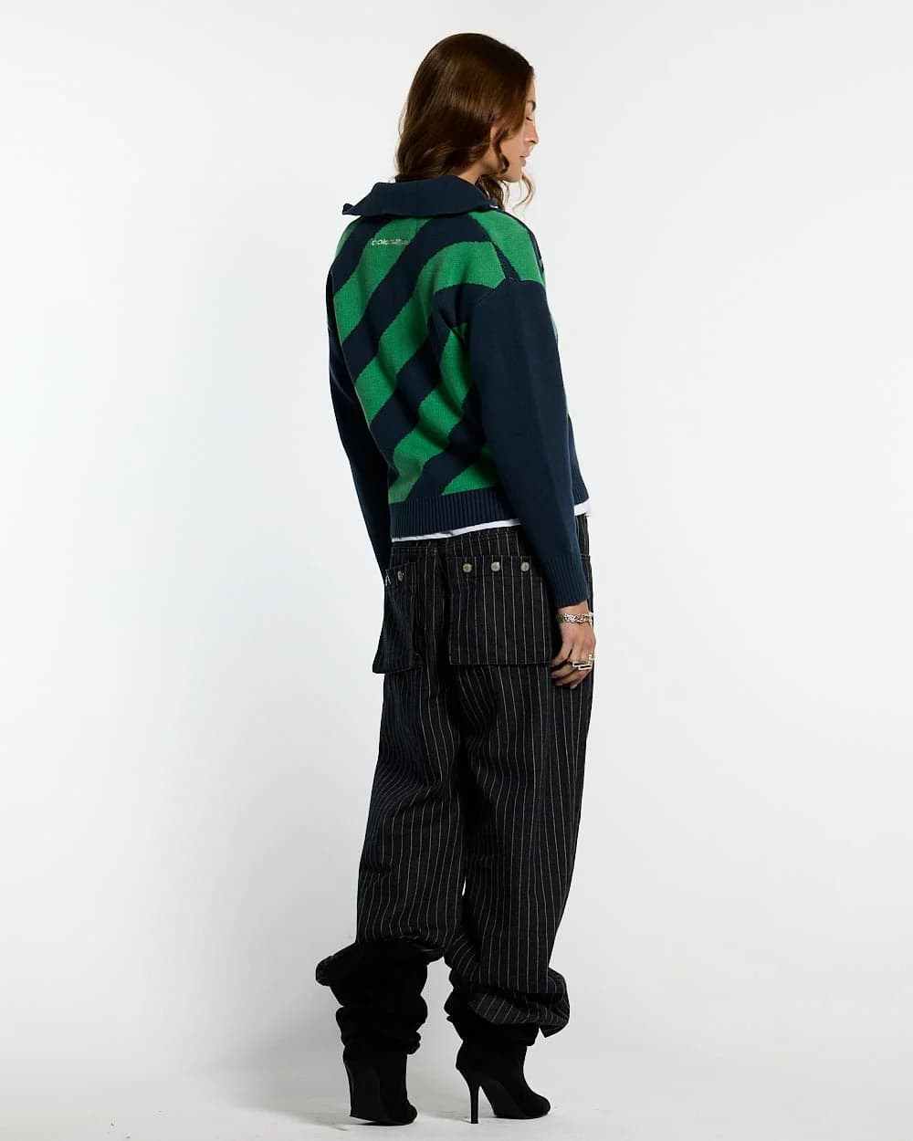 LINES FUSION KNIT GREEN & BLUE 6