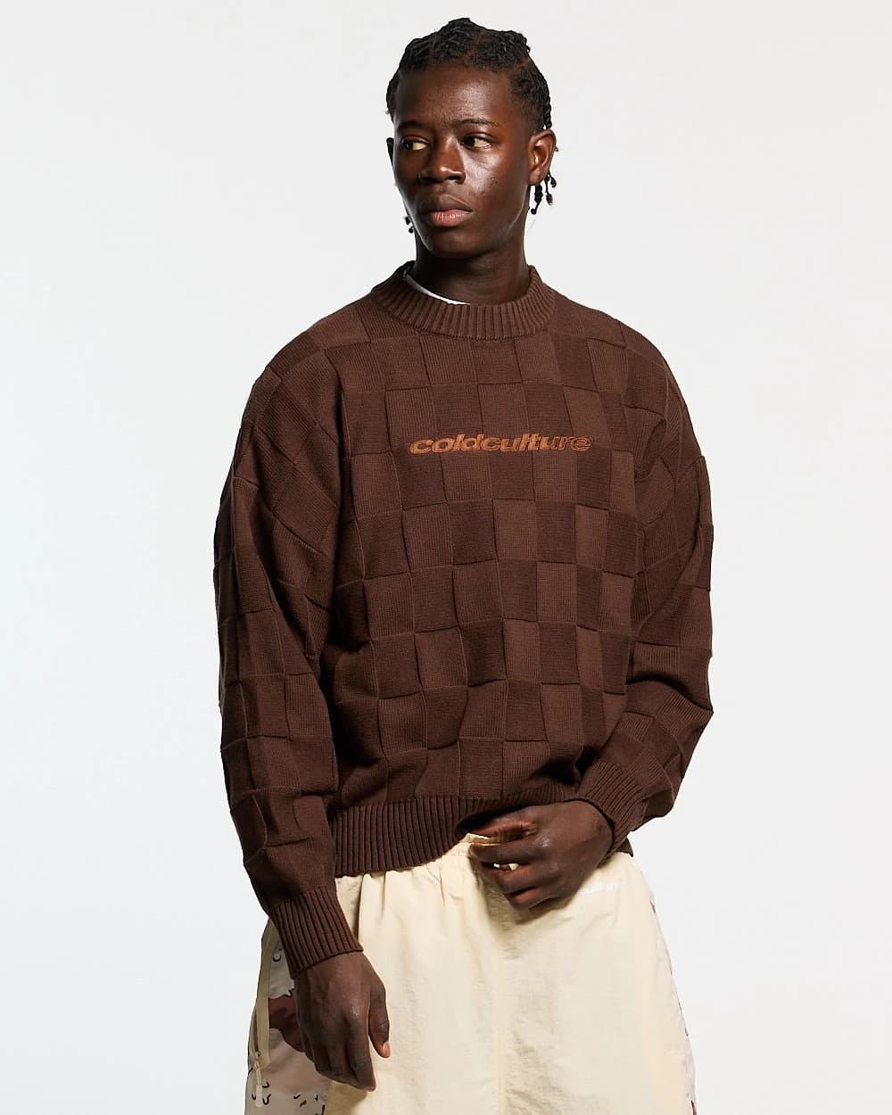 CHECKMATE KNITWEAR BROWN 2