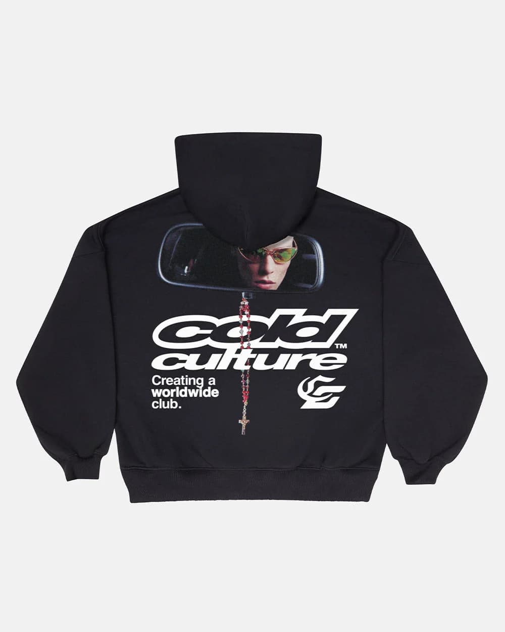 DRIVING MIRROR HOODIE BLACK by COLD CULTURE
