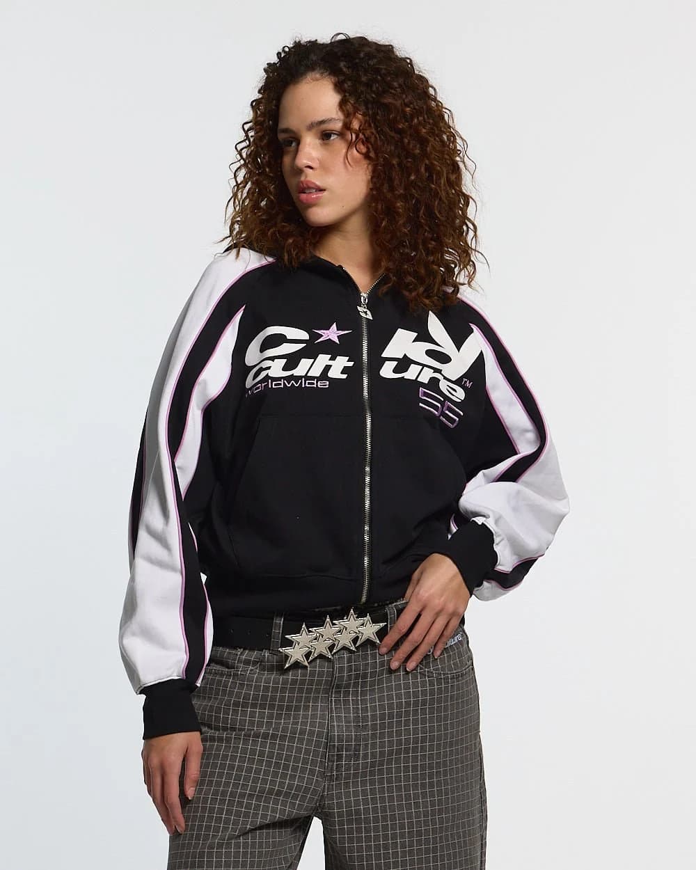 TEASE ME ZIP HOODIE BLACK & GREY 5