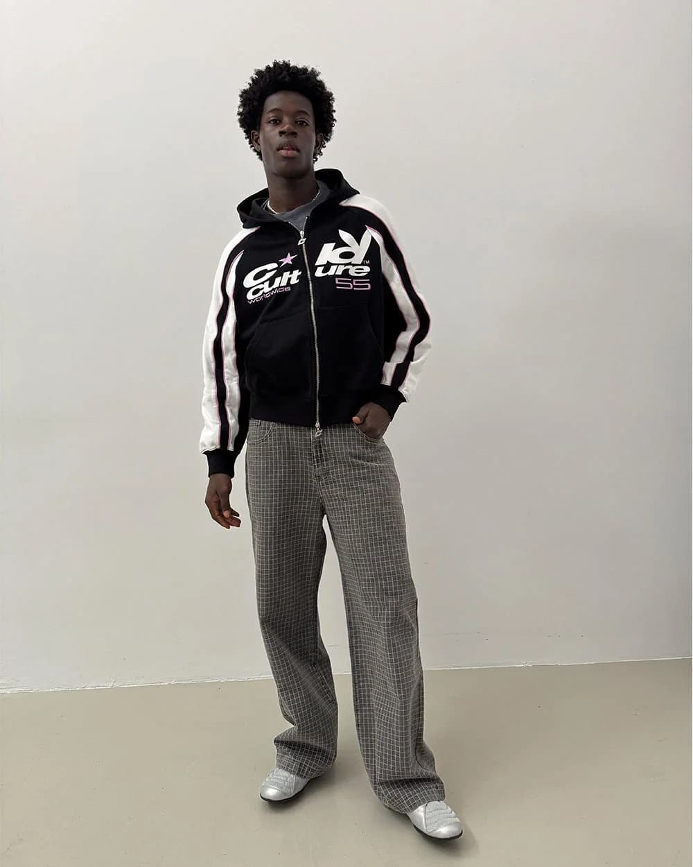 TEASE ME ZIP HOODIE BLACK & GREY 7