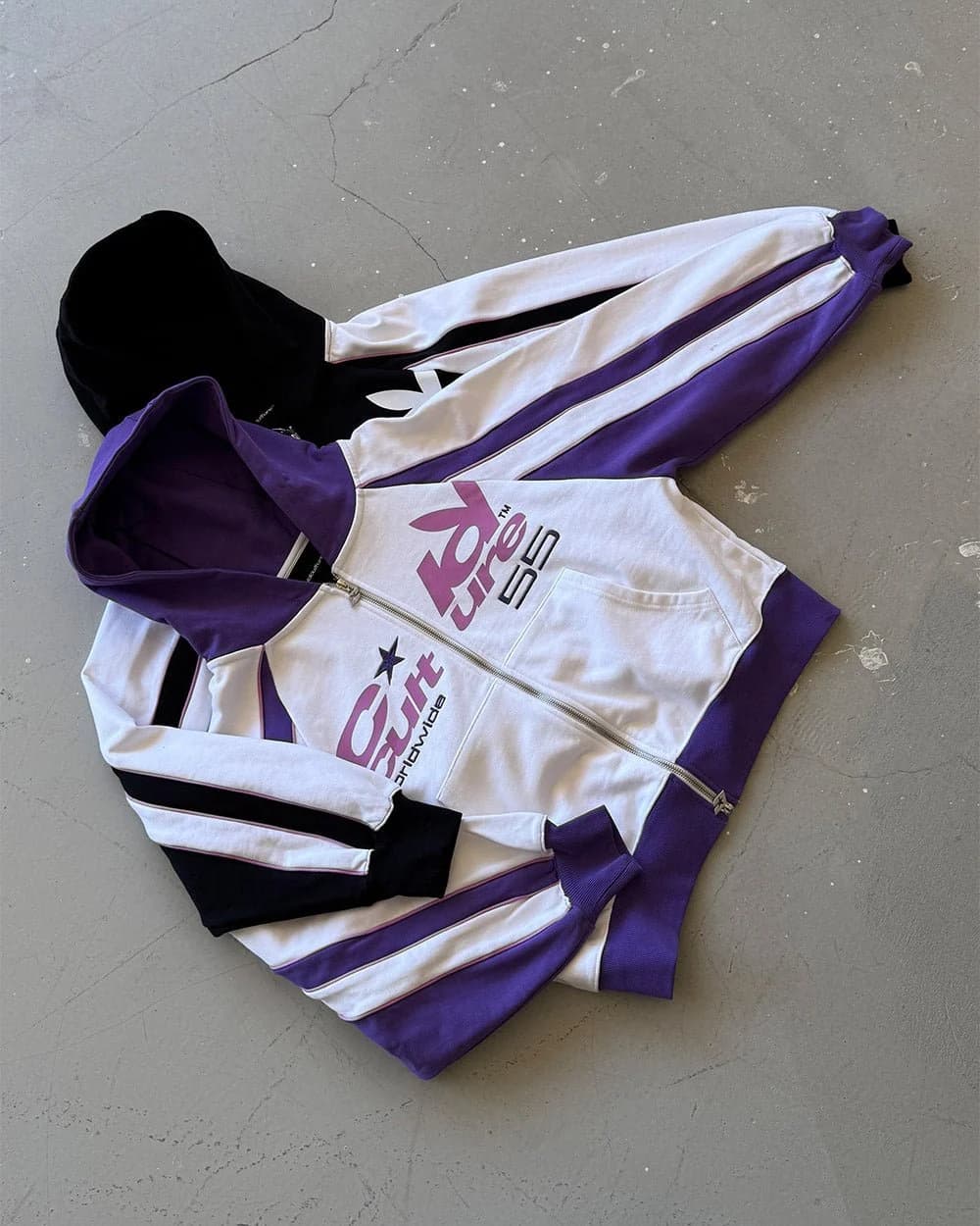 TEASE ME ZIP HOODIE BLACK & GREY 9