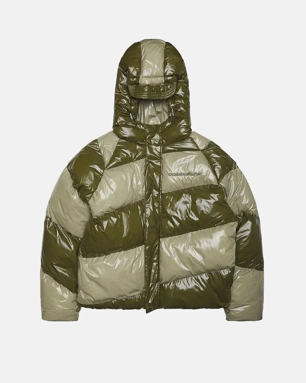 SPIRAL PUFFER GLOSSY GREEN MIX by COLD CULTURE