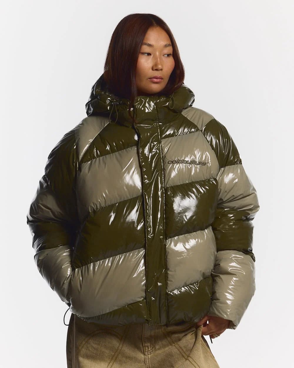SPIRAL PUFFER GLOSSY GREEN MIX by COLD CULTURE