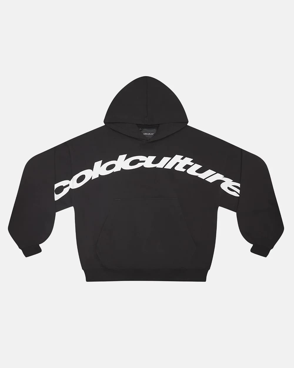 CURVED FRONT HOODIE BLACK by COLD CULTURE