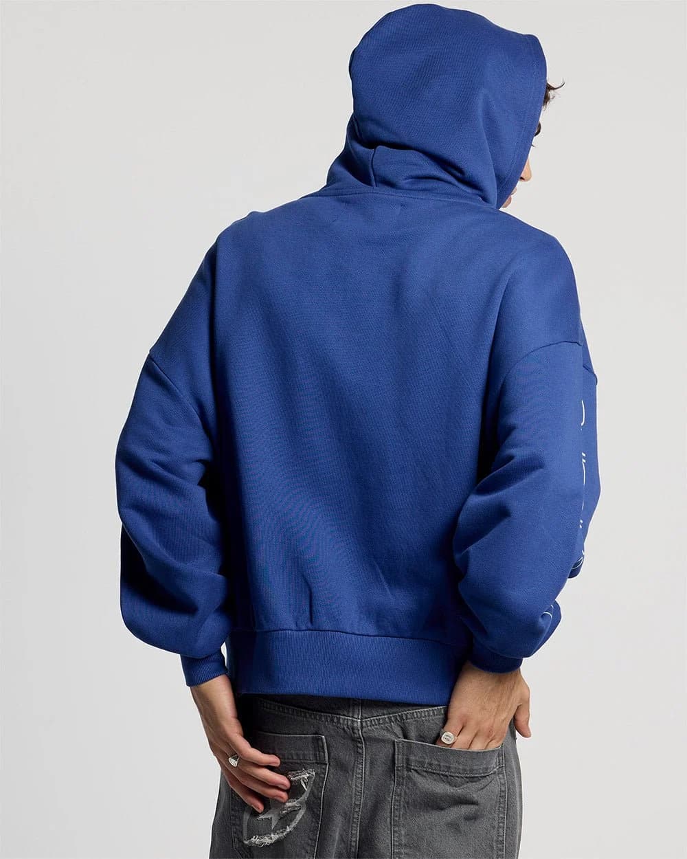 PRESTIGE ZIP HOODIE BLUE & WHITE 4
