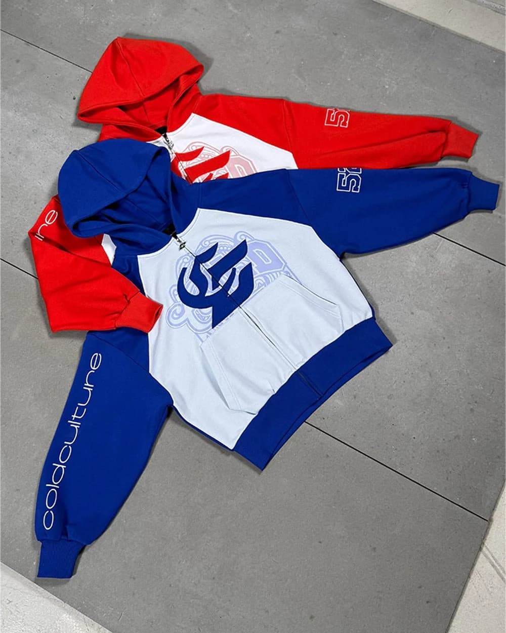 PRESTIGE ZIP HOODIE BLUE & WHITE 7