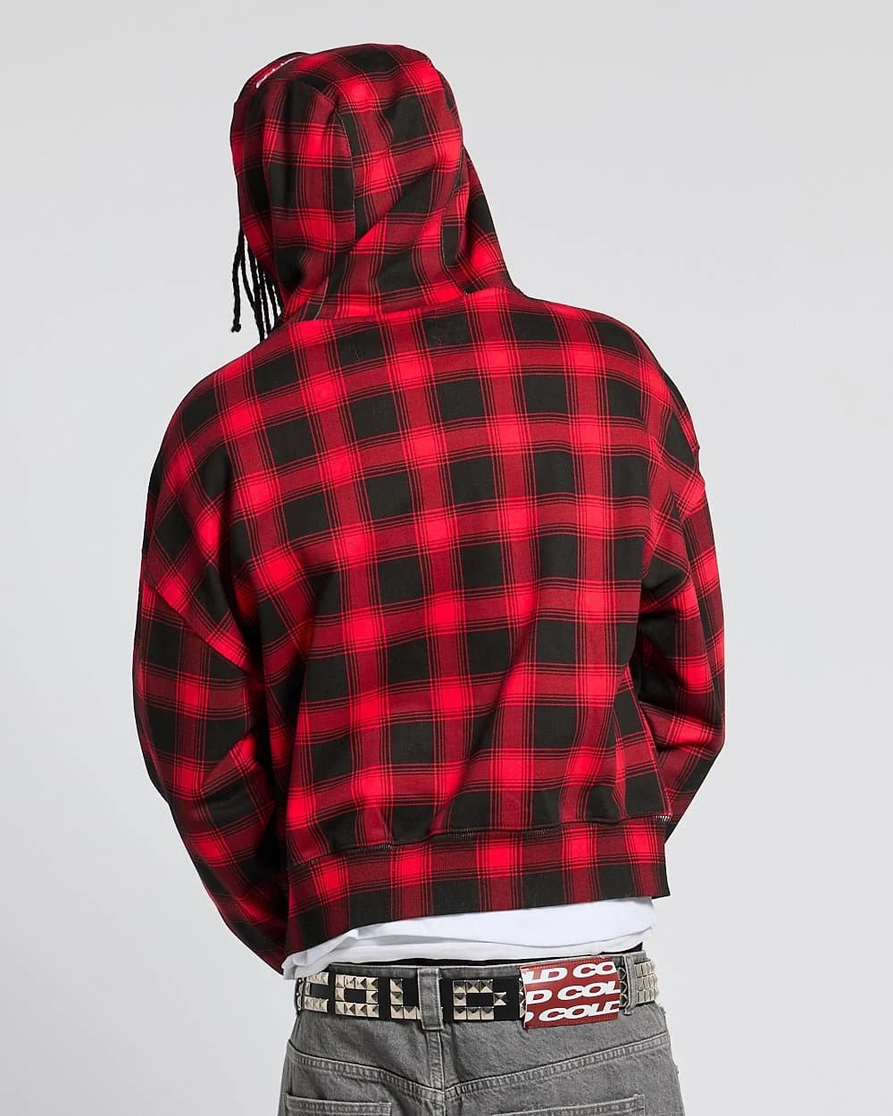 TARTAN HOODIE RED 4