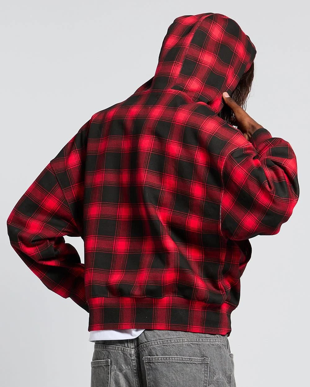 TARTAN HOODIE RED 6