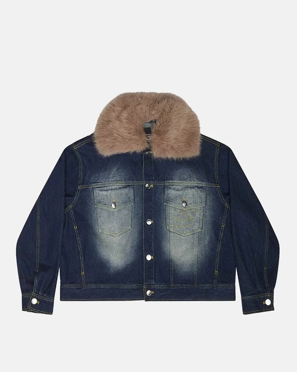 SOFT FUR DENIM JACKET RAW DENIM by COLD CULTURE