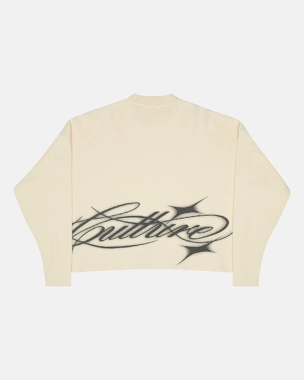 SPARKLY SCRIPT KNIT OFF WHITE 3