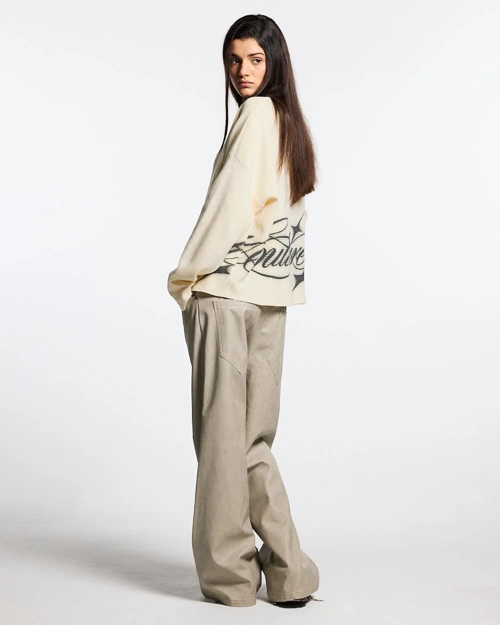 SPARKLY SCRIPT KNIT OFF WHITE 6