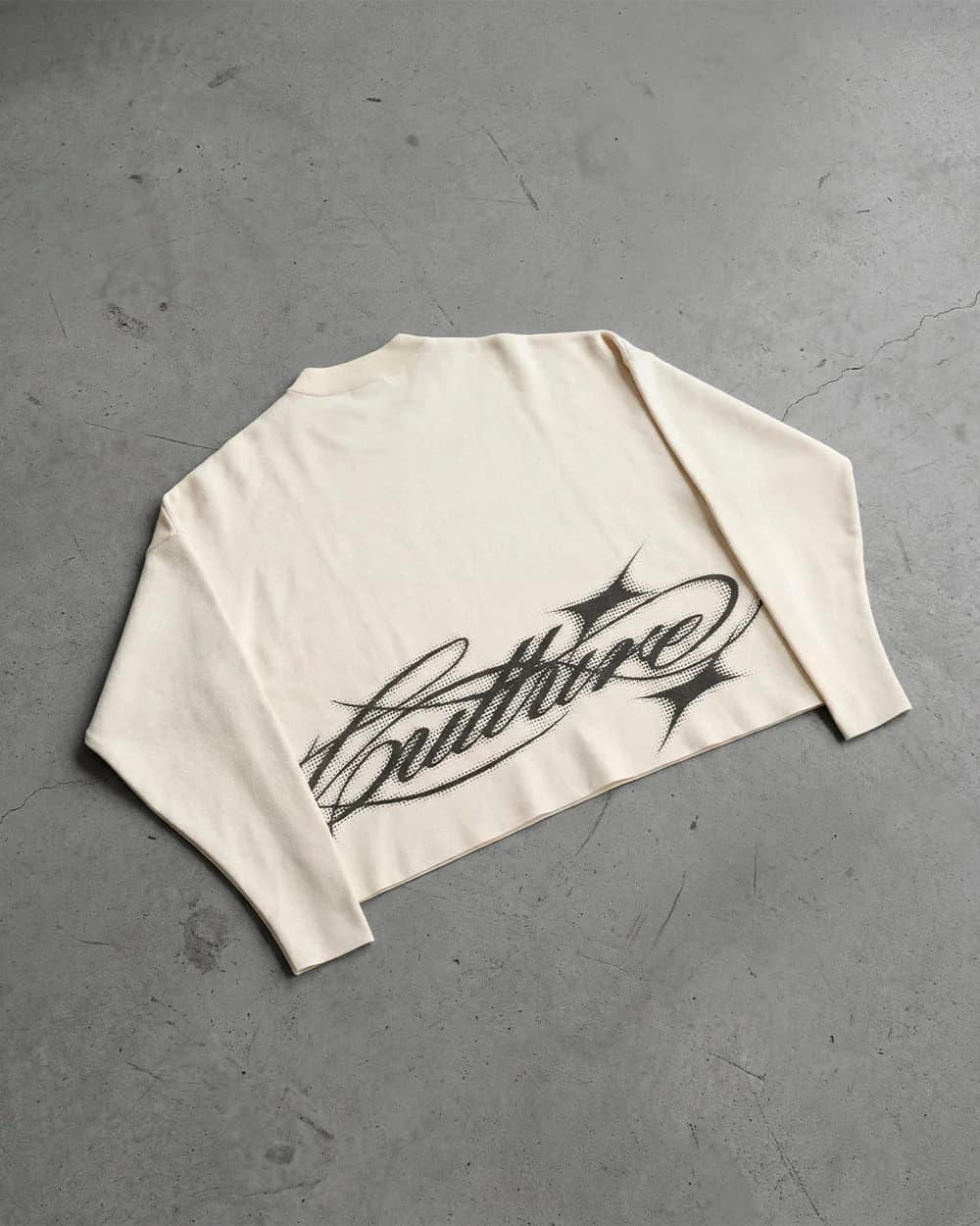 SPARKLY SCRIPT KNIT OFF WHITE 9
