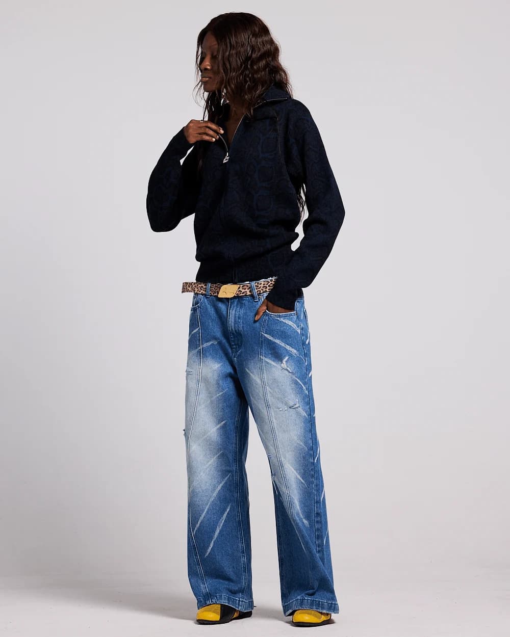 SNAKE ZIP KNIT DARK BLUE 6