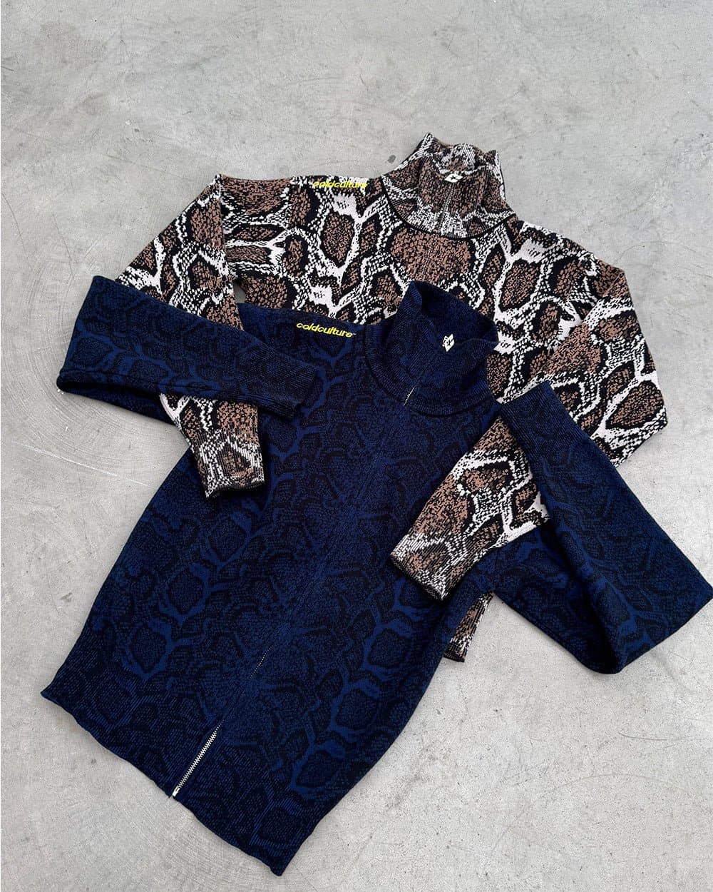 SNAKE ZIP KNIT DARK BLUE 9