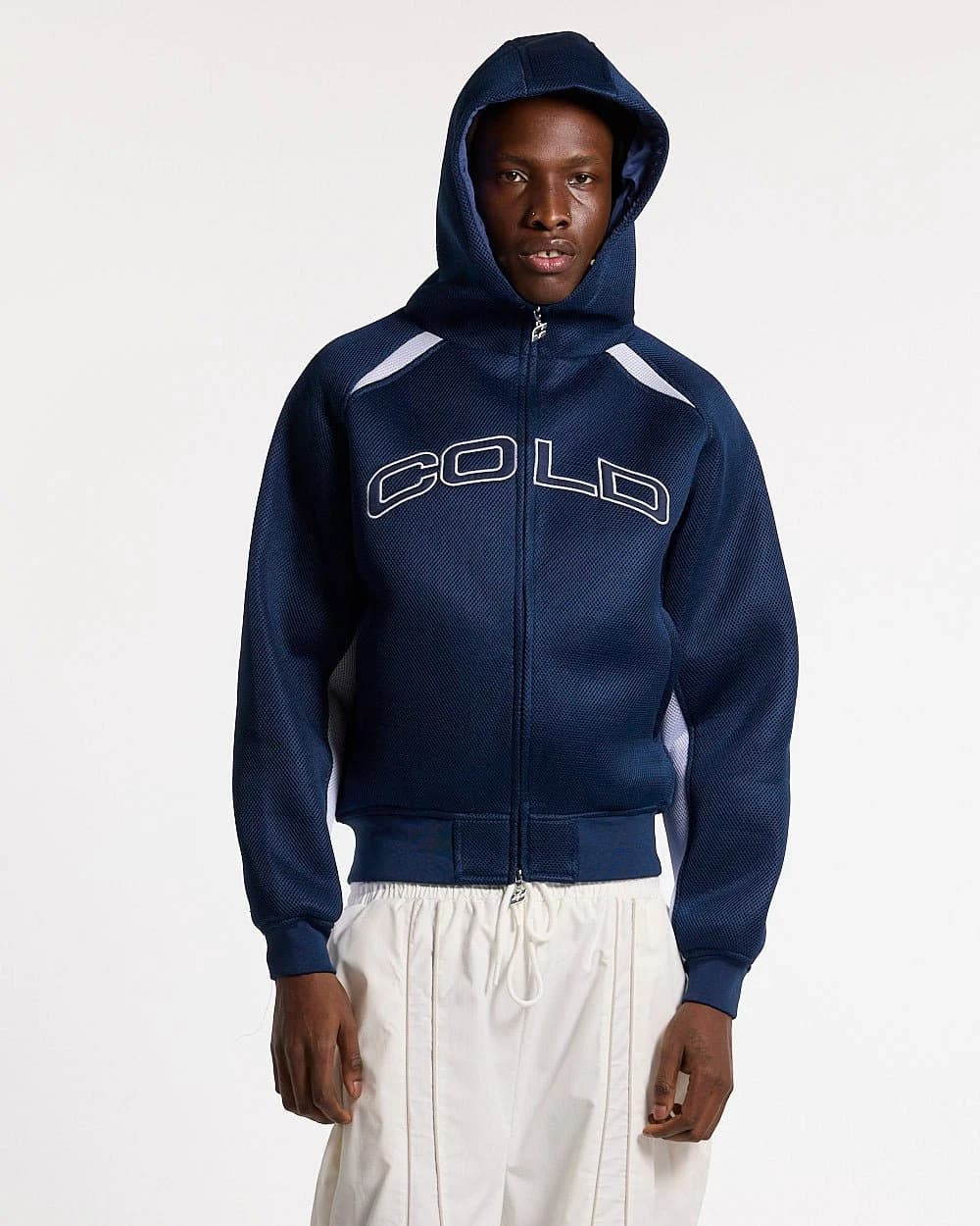 NEO ZIP JACKET WHITE & BLUE by COLD CULTURE