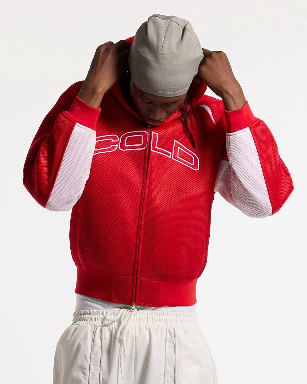 NEO ZIP JACKET WHITE & RED 3
