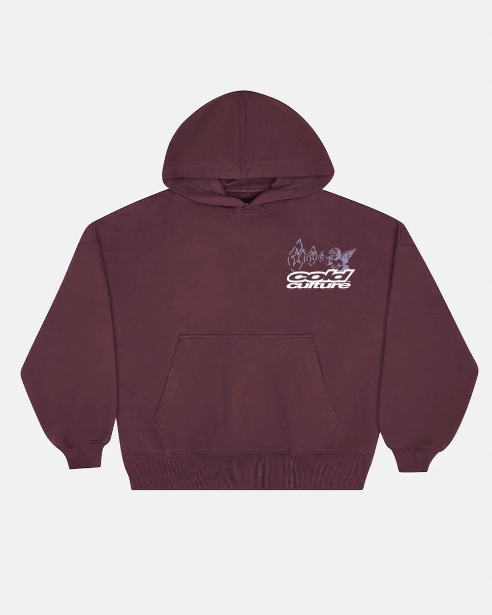 SMOKING ANGEL HOODIE BURGUNDY 3