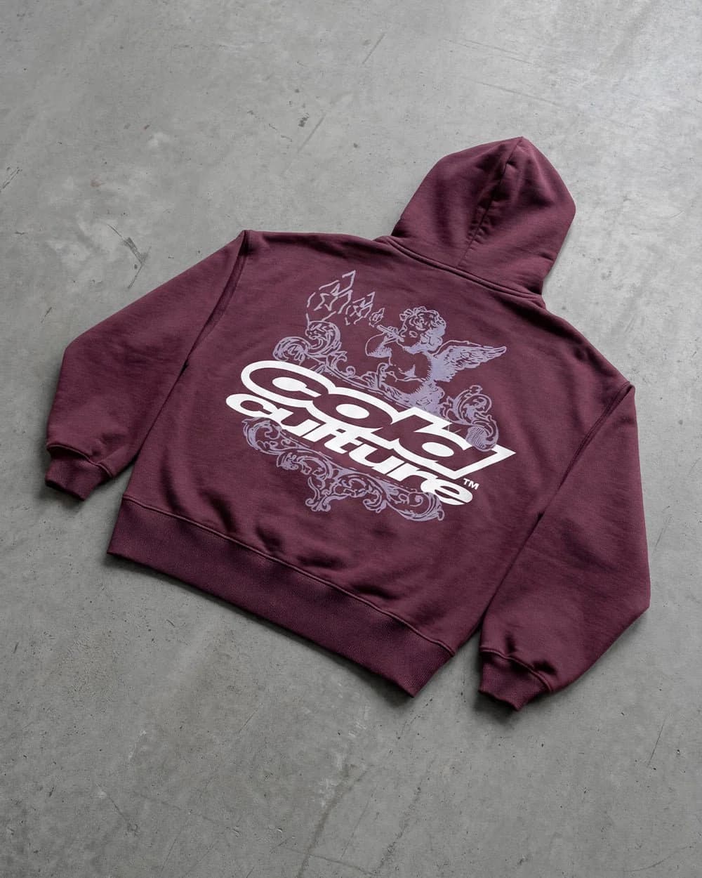 SMOKING ANGEL HOODIE BURGUNDY 8