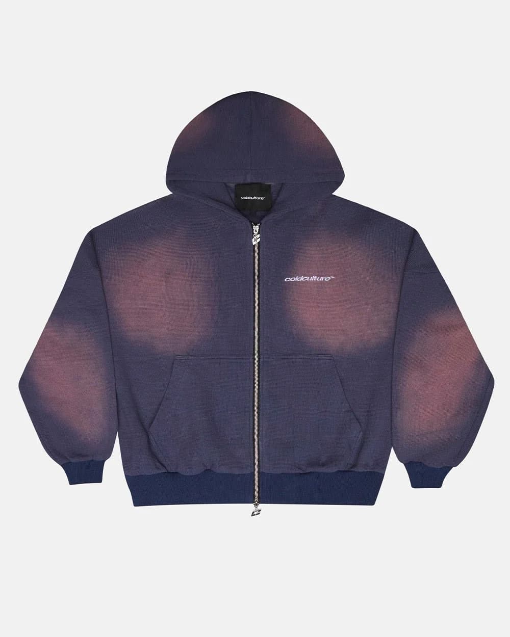 THERMAL ZIP HOODIE BLUE by COLD CULTURE