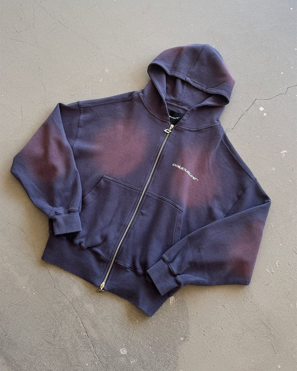 THERMAL ZIP HOODIE BLUE 9