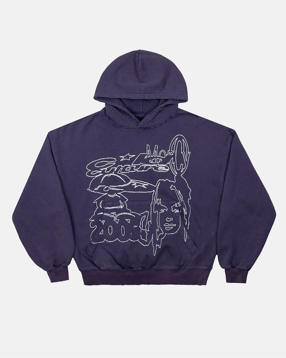 COOL CAP HOODIE MID BLUE WASHED by COLD CULTURE