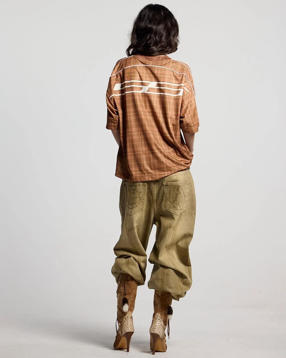 HIGHLANDS PLAID TEE BEIGE 6