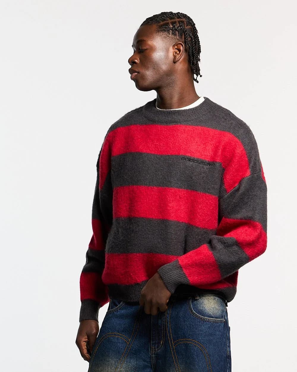 FLUFFY FUR KNIT BLACK & RED by COLD CULTURE