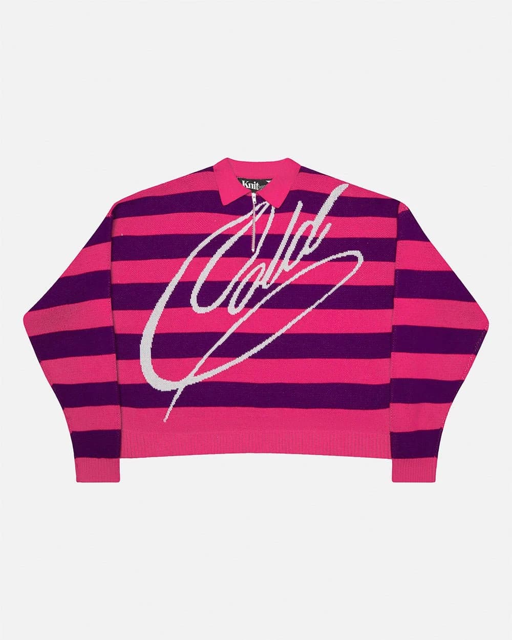 COLD BRICK POLO KNIT PURPLE & PINK by COLD CULTURE