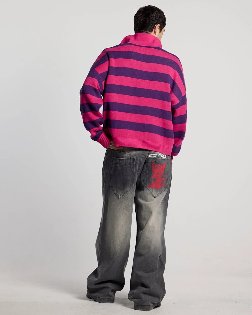 COLD BRICK POLO KNIT PURPLE & PINK 4