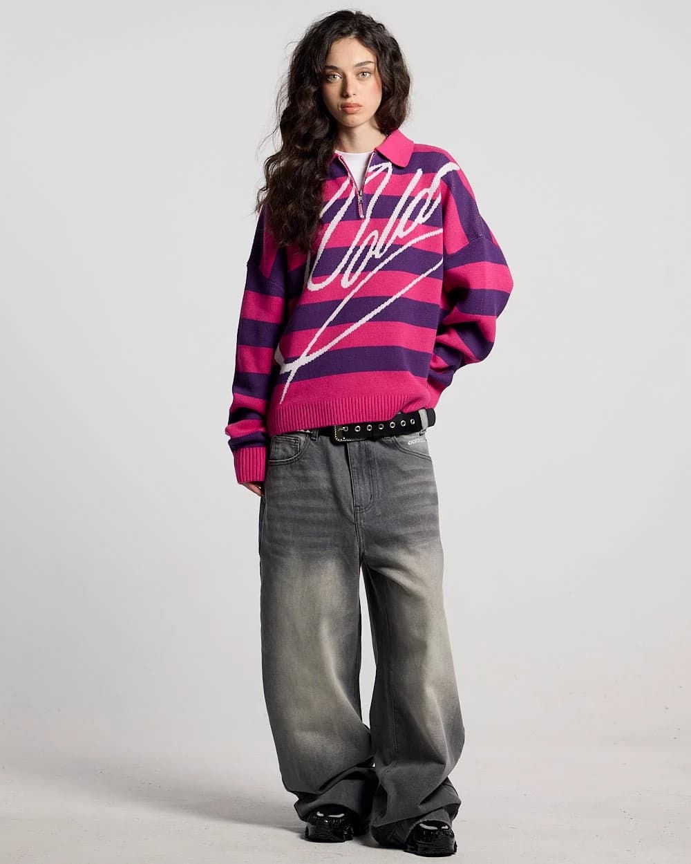 COLD BRICK POLO KNIT PURPLE & PINK 5