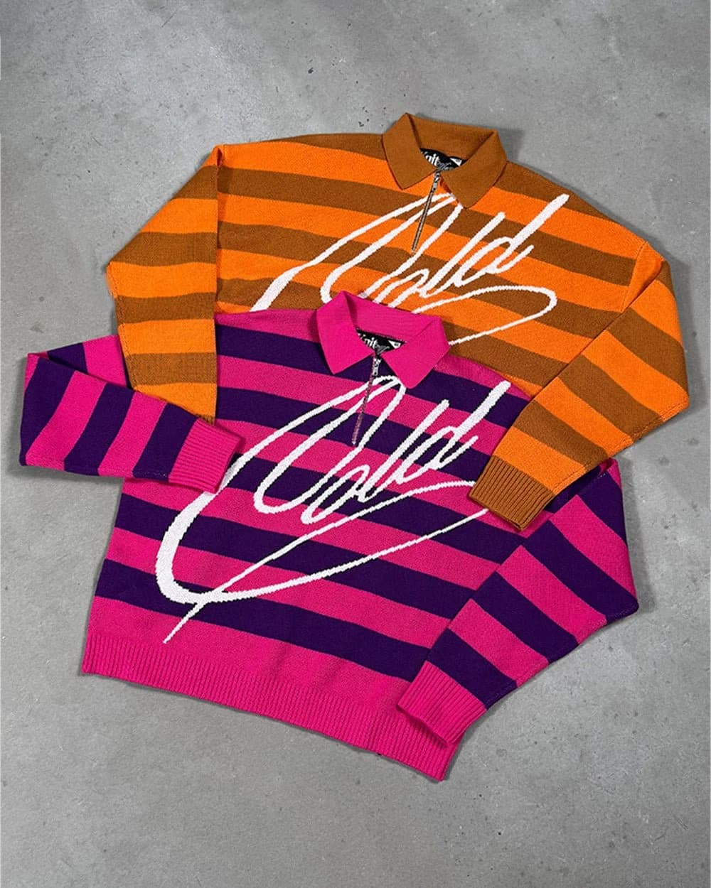 COLD BRICK POLO KNIT PURPLE & PINK 7