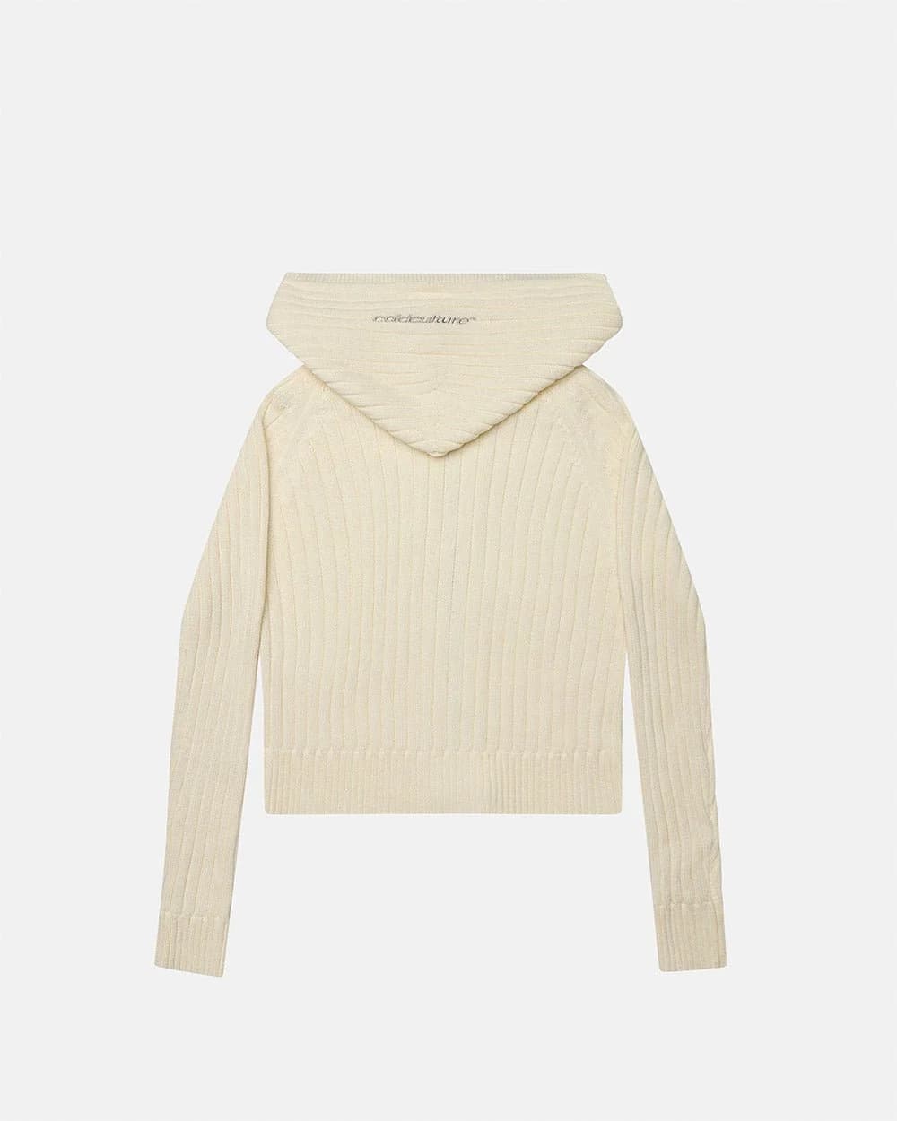 TRACK HOOD ZIP KNIT OFF-WHITE 4