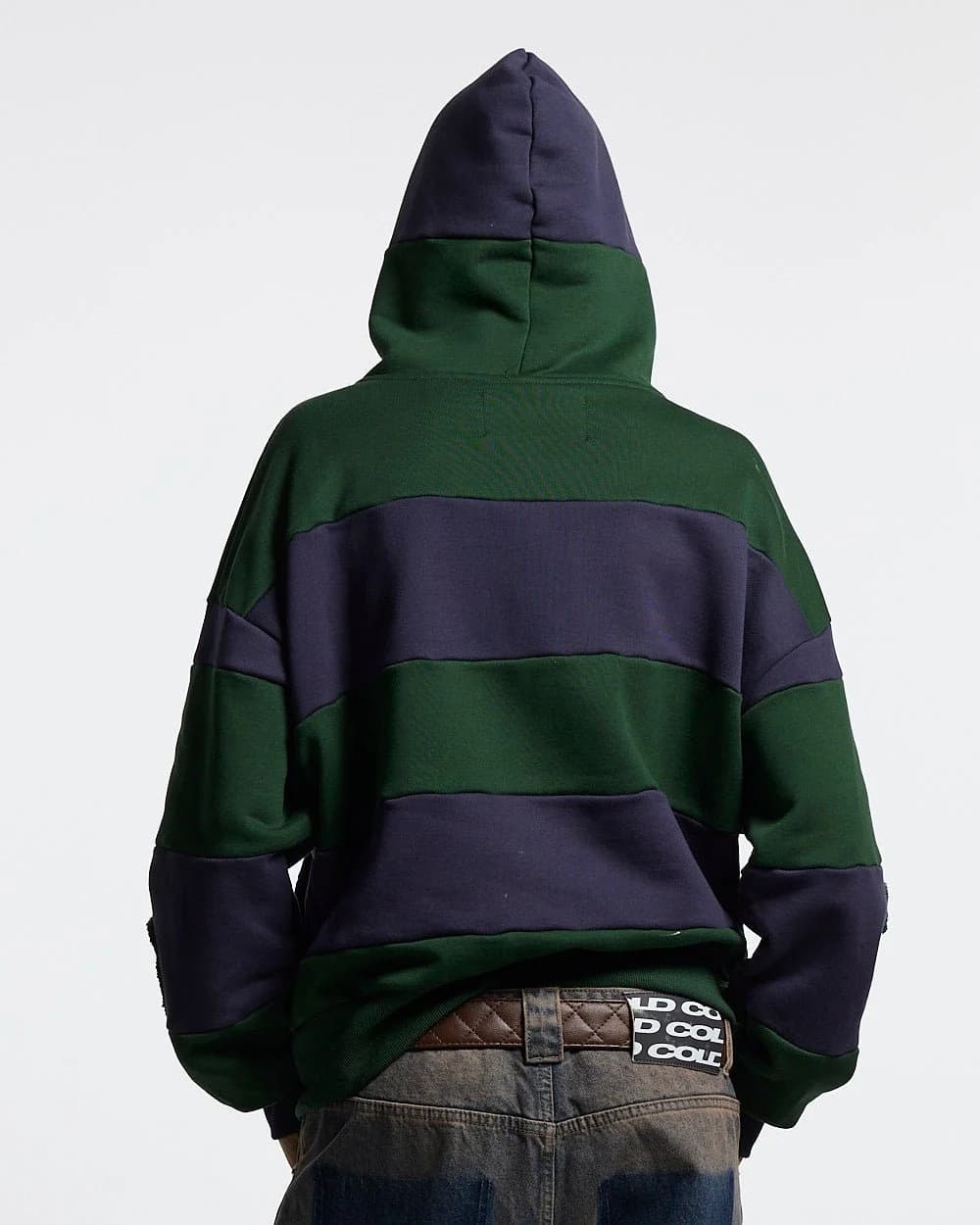 PUZZLE ZIP HOODIE GREEN & NAVY 7
