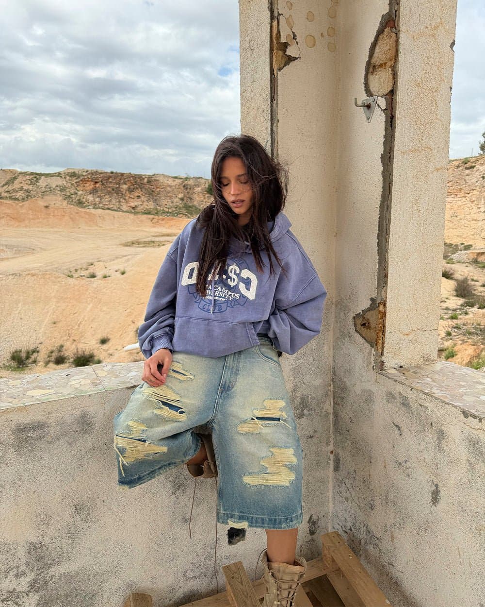 FIFTY - FIVE REASON HOODIE BLUE 12