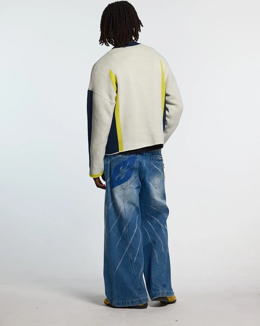 WINNER KNIT BEIGE, DARK BLUE & YELLOW 4