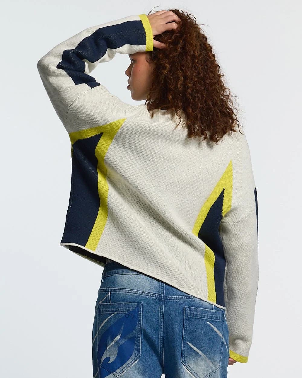 WINNER KNIT BEIGE, DARK BLUE & YELLOW 6