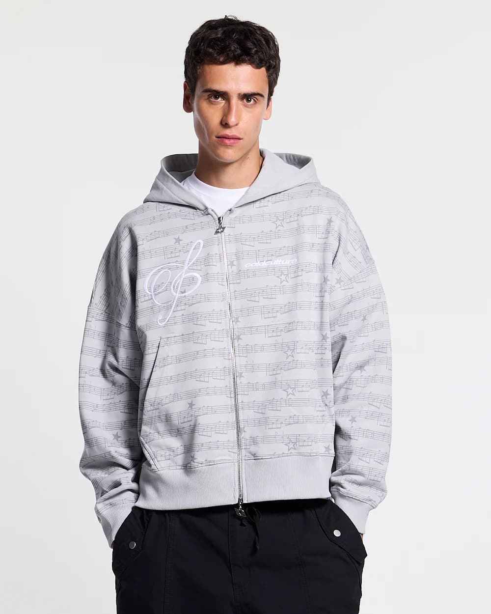 BEAT IT ZIP HOODIE GREY 2