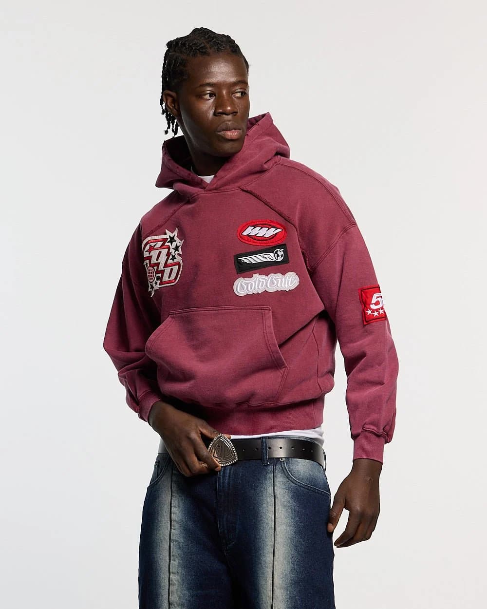 WALKER HOODIE BURGUNDY 2