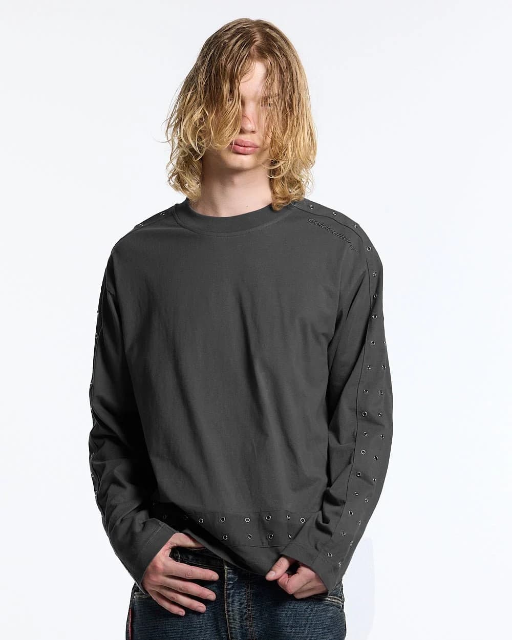 EYELET LONGSLEEVE BLACK by COLD CULTURE