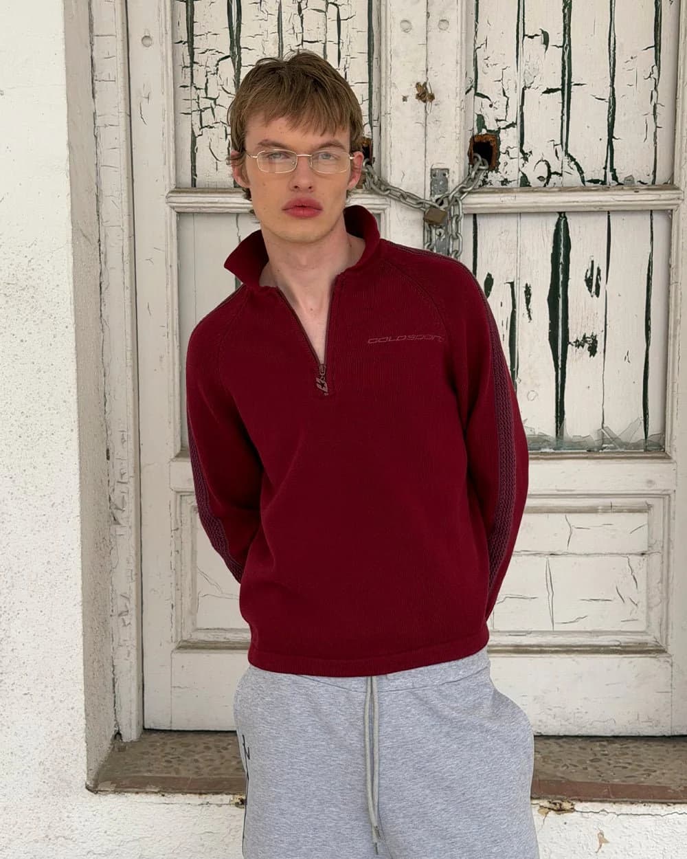 HIGHWAY QUARTER ZIP KNIT BURGUNDY 7