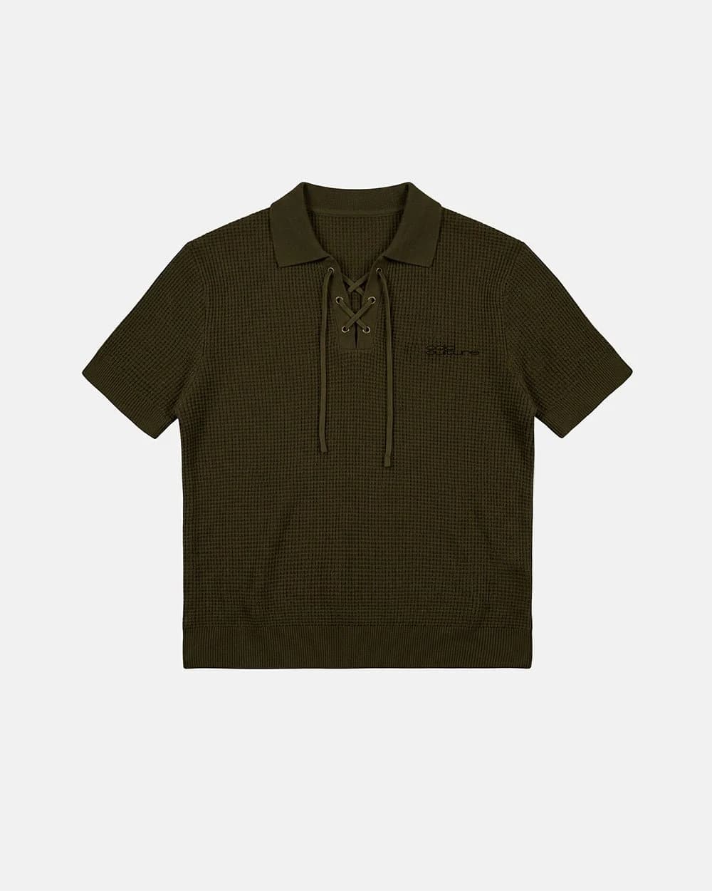 SPARROW KNIT POLO GREEN by COLD CULTURE