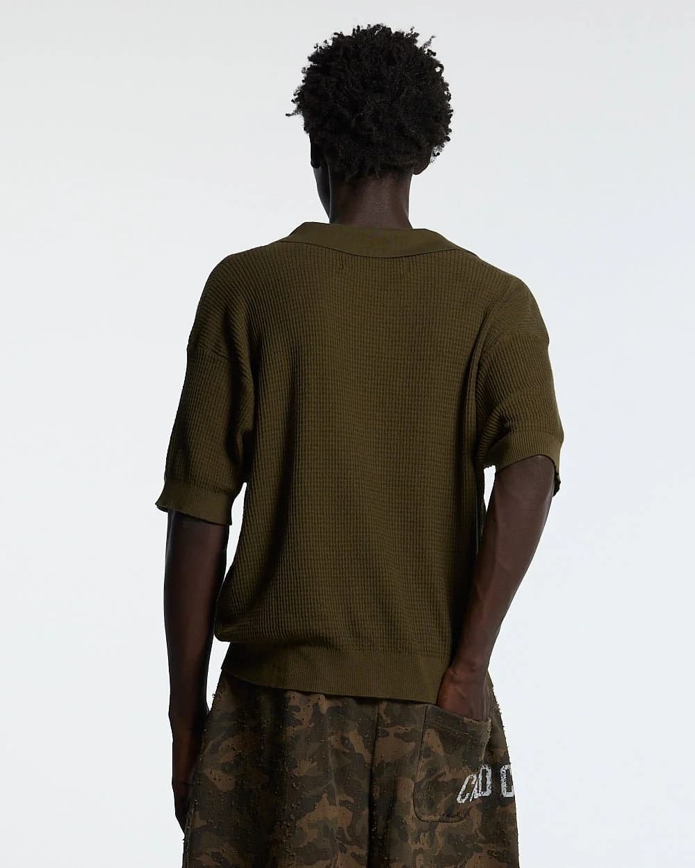 SPARROW KNIT POLO GREEN by COLD CULTURE
