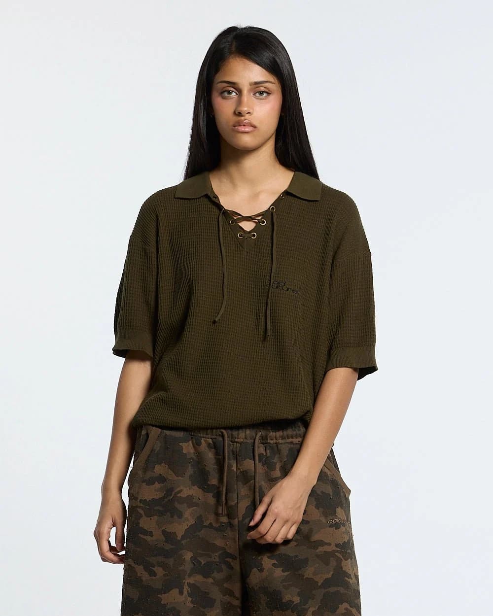 SPARROW KNIT POLO GREEN by COLD CULTURE